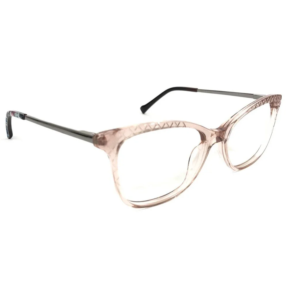 Vera Bradley Eyeglasses Frames Tavia Garden Grove Clear Pink Silver 54-17-138